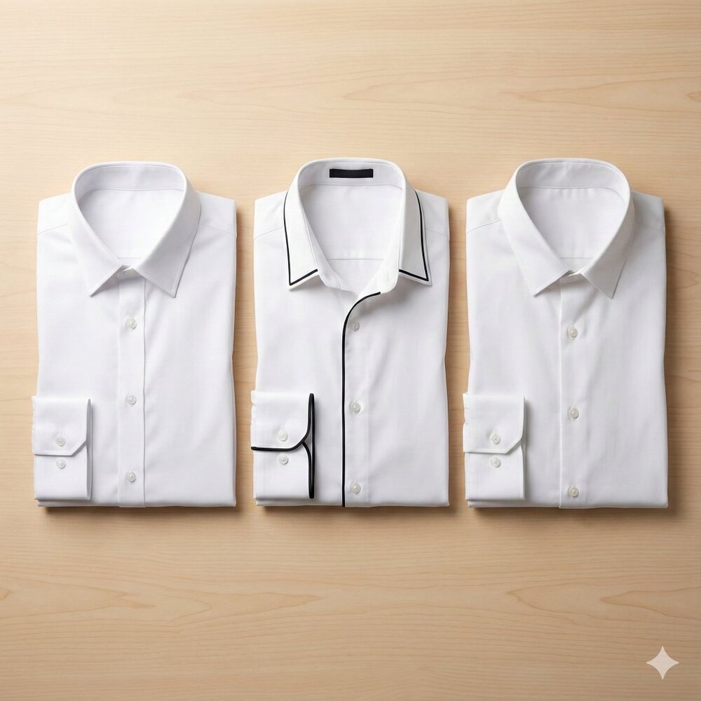 Men's Dress Casual Business Silk Fell Alike Long Sleeve Shirt (3-Packs)